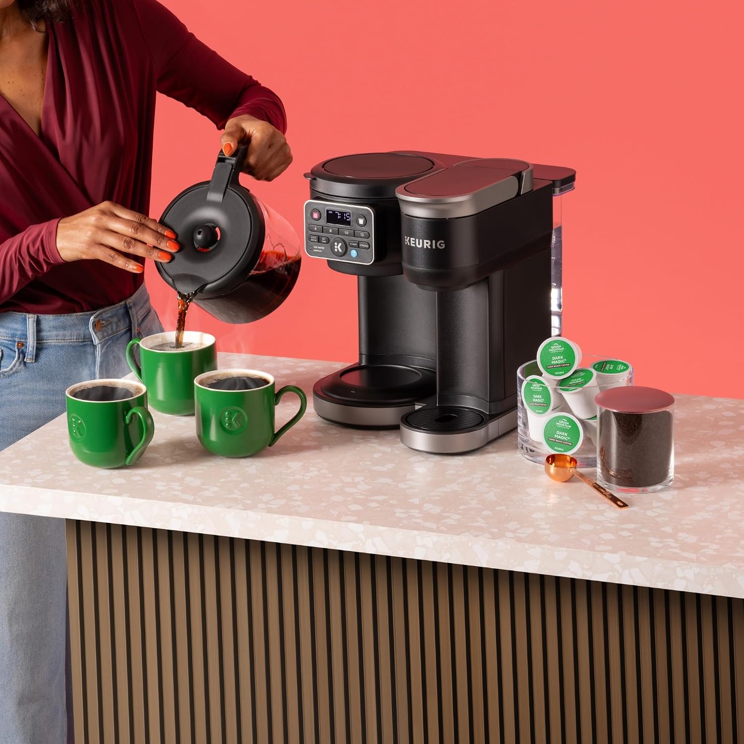 Keurig K-Duo Hot & Iced Single Serve & Carafe Coffee Maker, MultiStream Technology, 72oz Reservoir (Gen 2) |   MultiStream Technology, Reservoir (Gen 2)