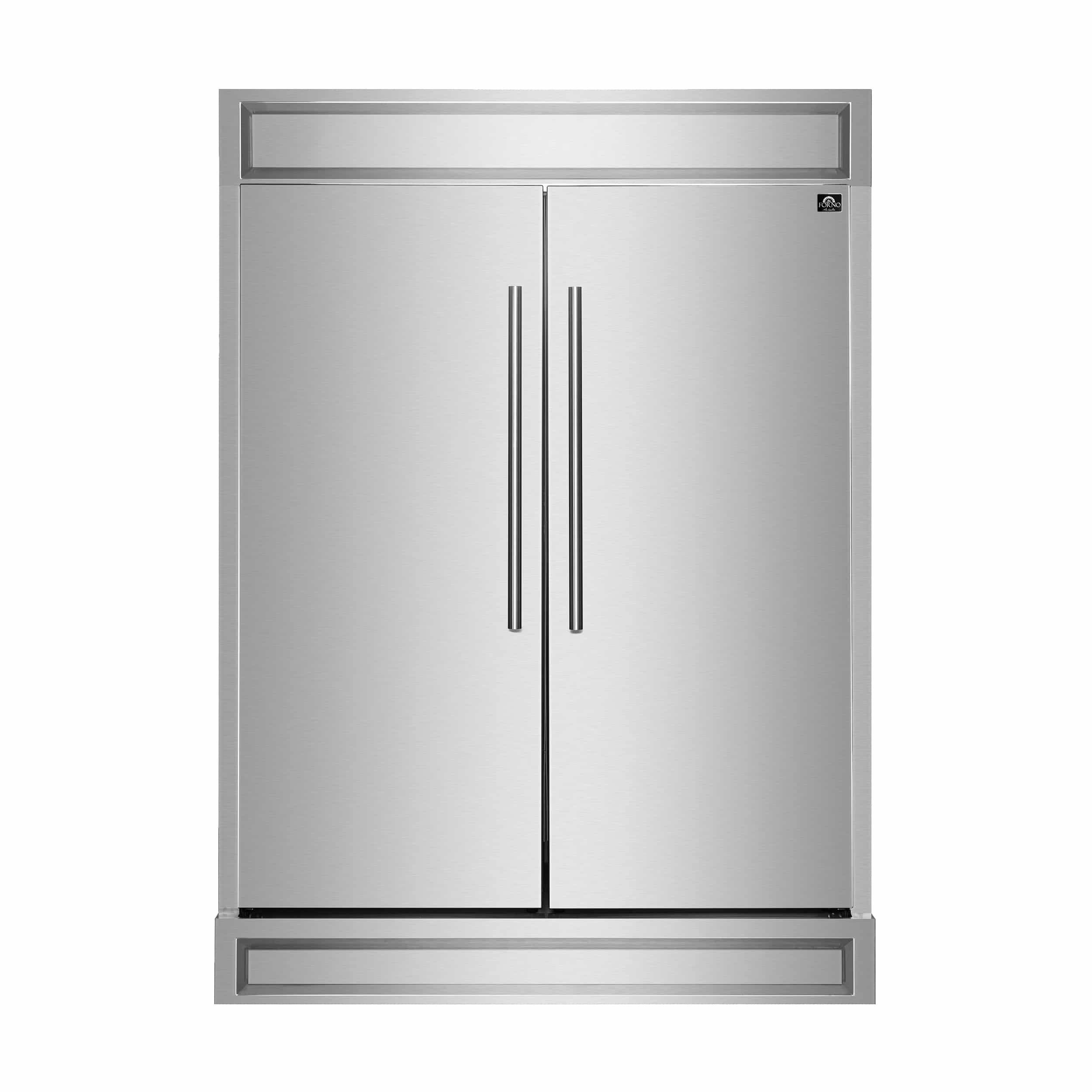 Forno Maderno 60 in. 2-Piece Convertible Refrigerator/Freezer Built-In with Decorative Grill Trim, 27.2 Cu.Ft. FFFFD1722-60S