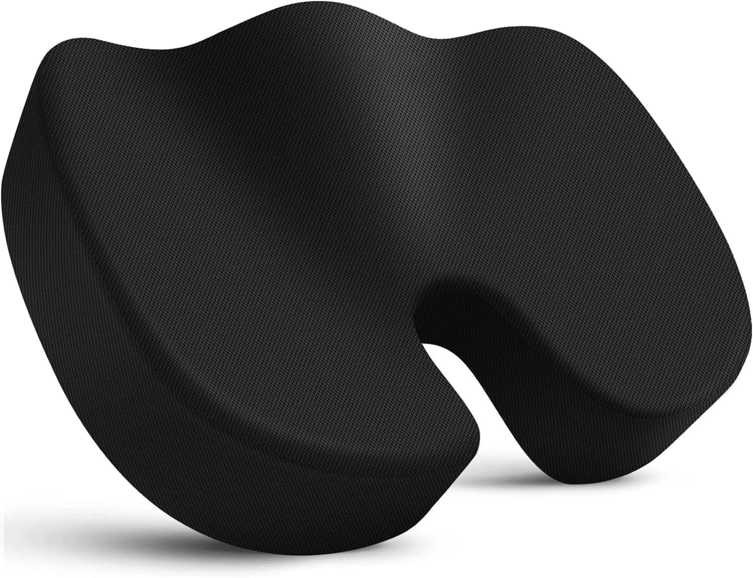 BN-LINK Seat Cushion, Office Chair Cushions Butt Pillow for Car Long Sitting, Memory Foam Chair Pad for Back, Tailbone Pain Relief (Black)