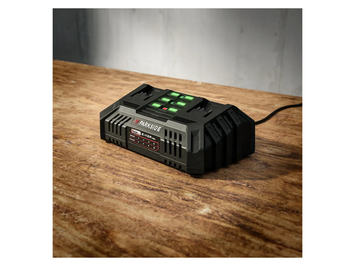 PARKSIDE Chargeur de batterie double PDSLG 20 B1, 2 x 4,5 A, 20 V