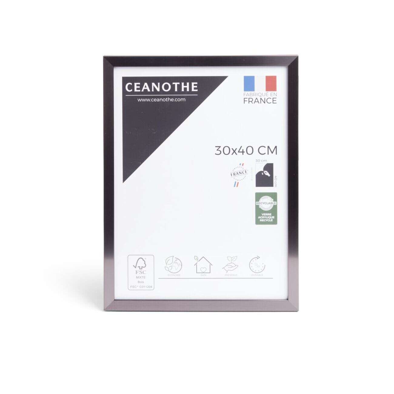Cadre photo résine carbone 32,7x42,7cm pour photo 30x40cm