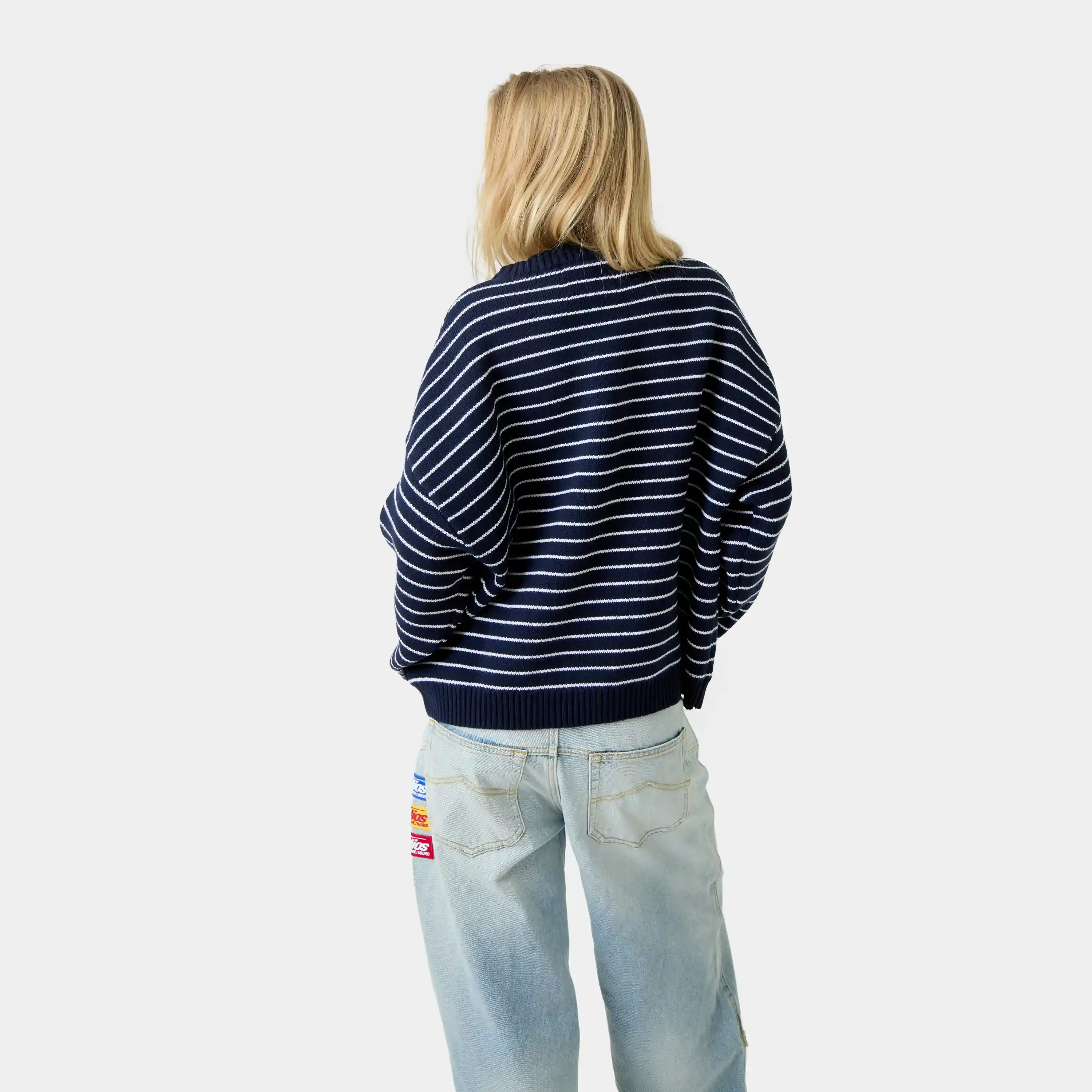 Pinstripe Night Sky Knit Sweater