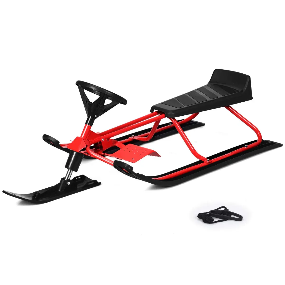 Luge de course sur neige, planche de glisse pour skis avec double freins