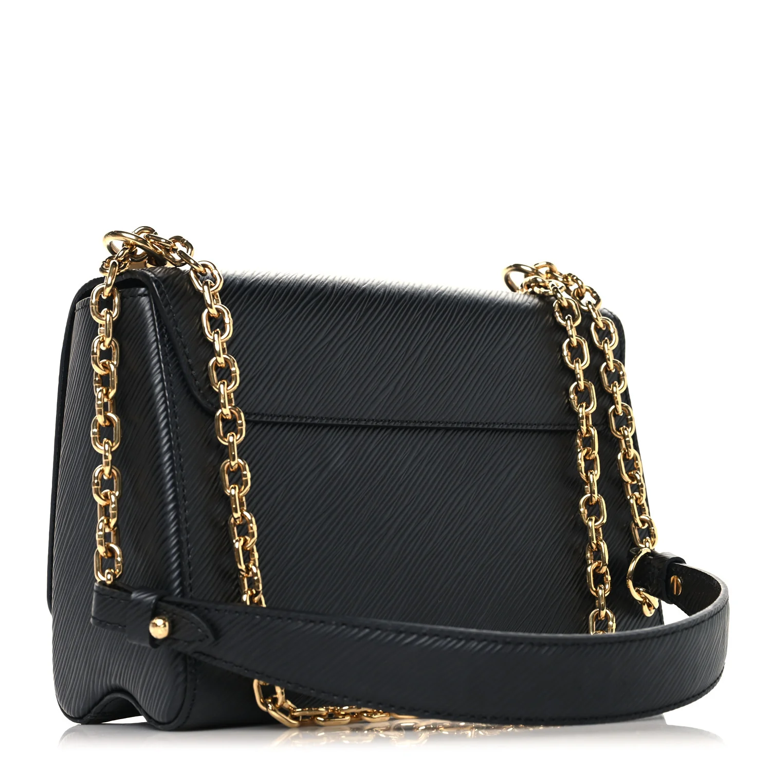 Epi Flowers Twist Shoulder Bag MM  Black