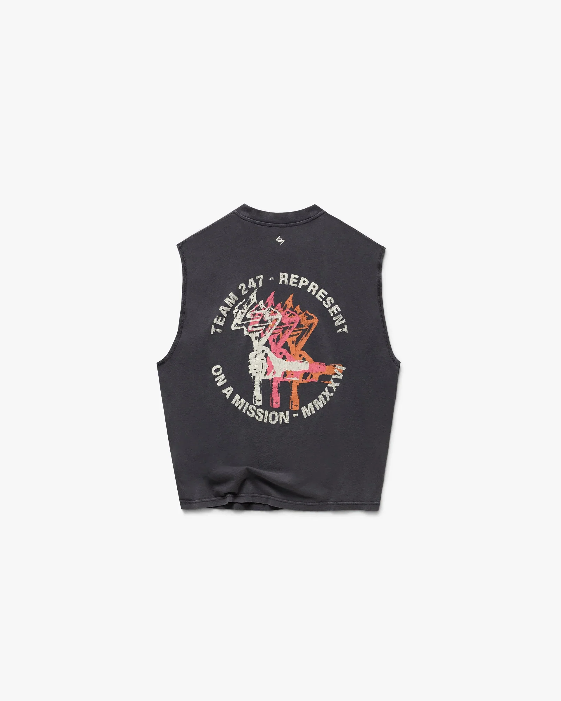 247 Torch Boxy Tank - Washed Black