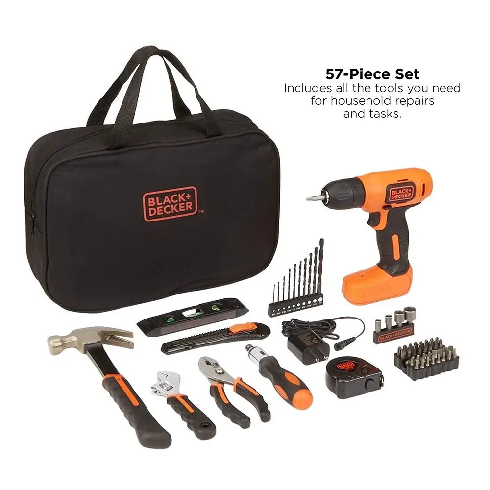 BLACK+DECKER 8V MAX* Cordless Drill Project Kit, BDCD8PK