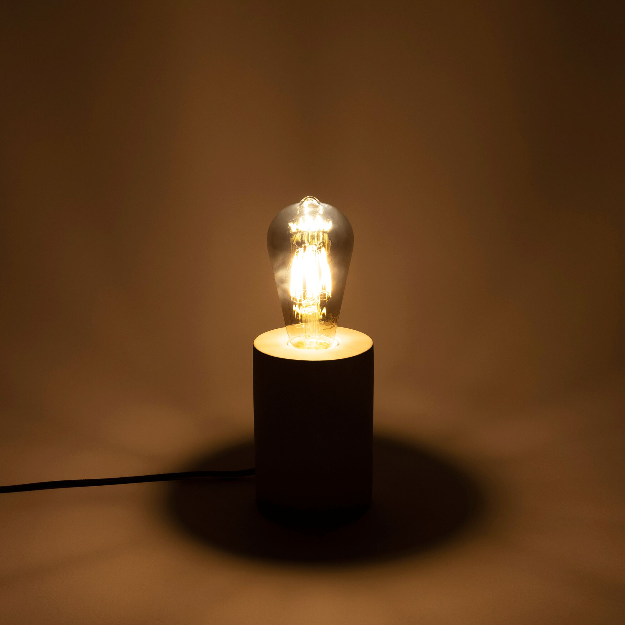 POIRE - Ampoule décorative LED grise H16cm culot E27