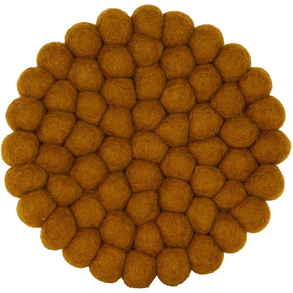Dakota gryteunderlag i ull 19x19x2,5 cm lys brun