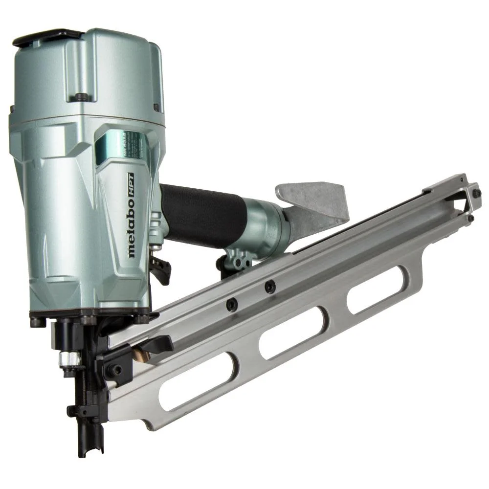 Metabo HPT Framing Nailer | High Grade Aluminum Magazine | Tool - Less Depth Adjustment | Pneumatic | Framing Nails 2 - Inch to 3 - 1/4 - Inch | Rafter Hook | NR83A5(Y)