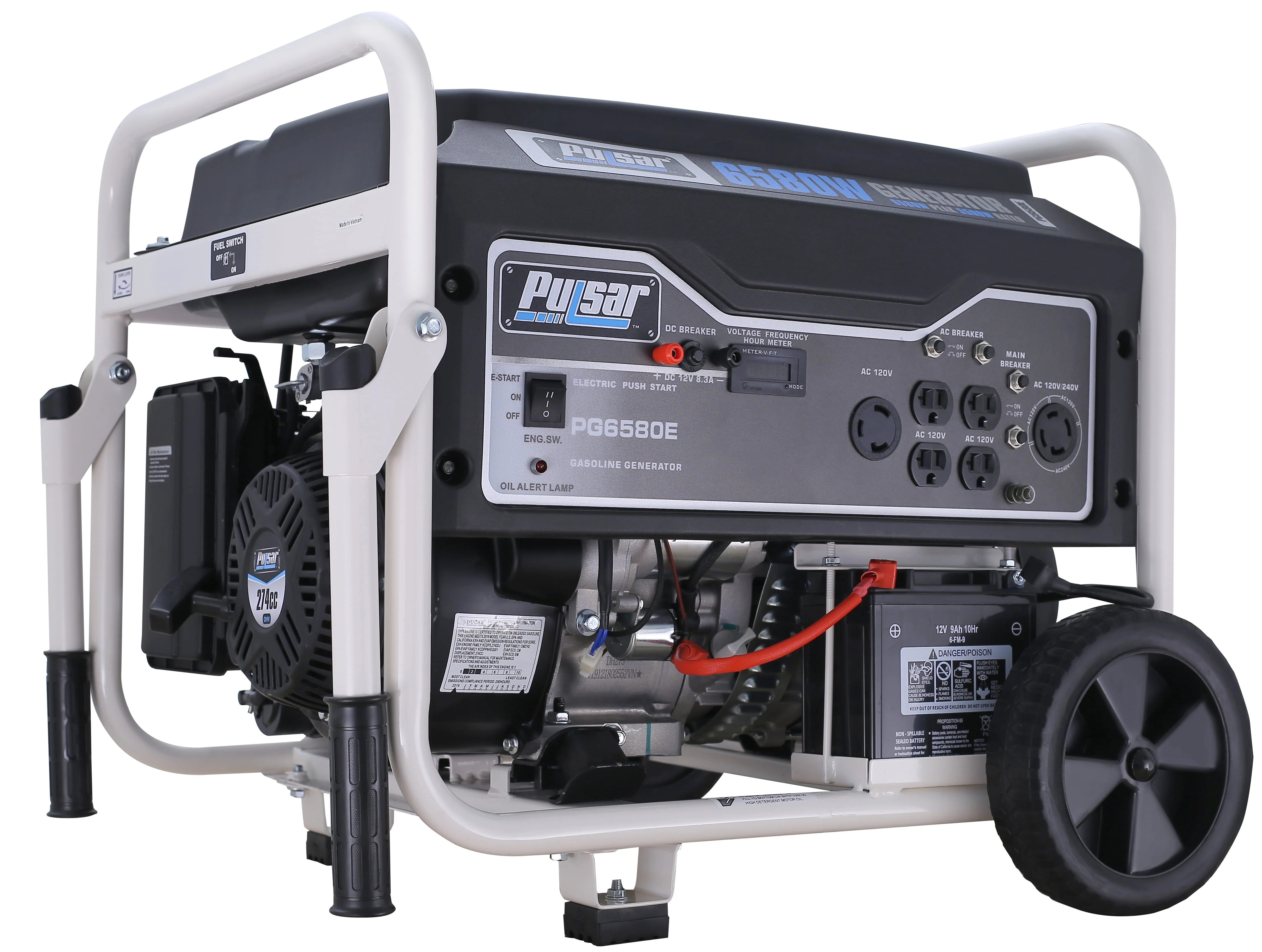 6580 Watt Portable Generator with Electric Start