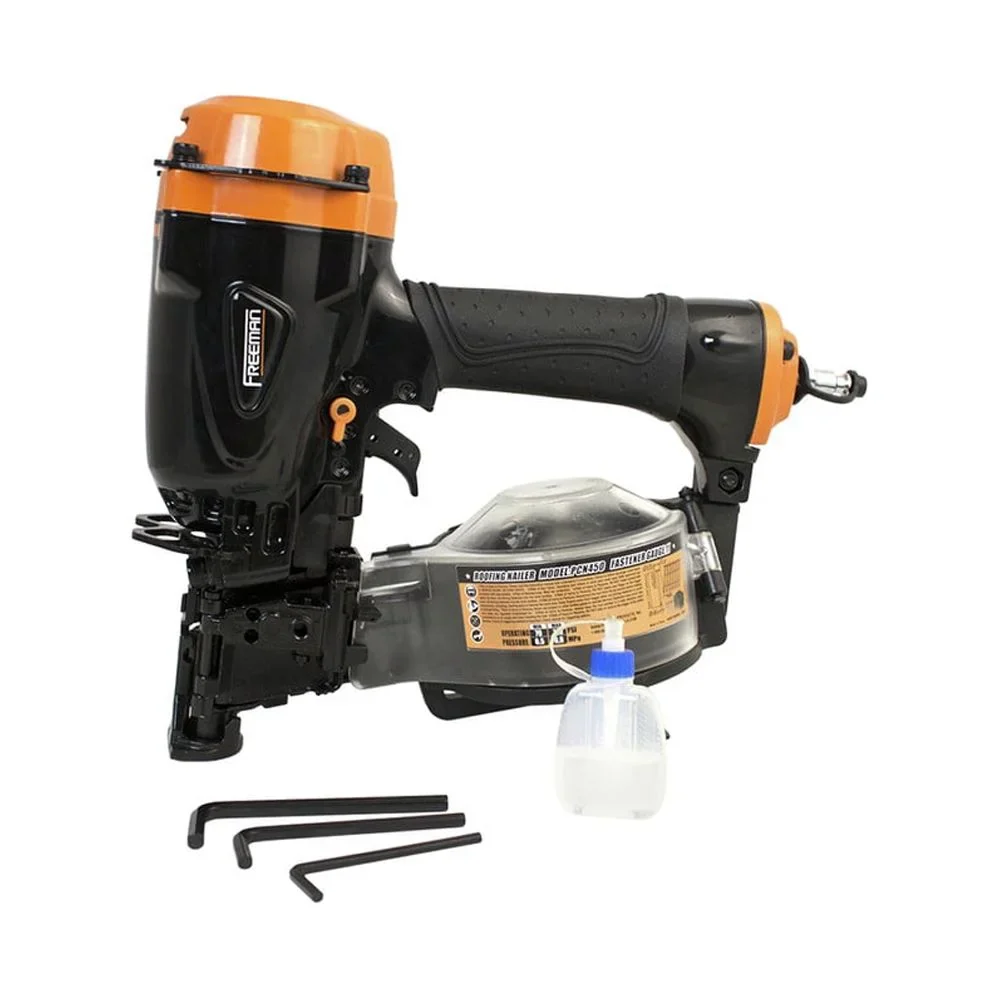 Freeman PCN450 Pneumatic 15 Degree 1-3/4 Rapid Fire Coil Roofing Nailer