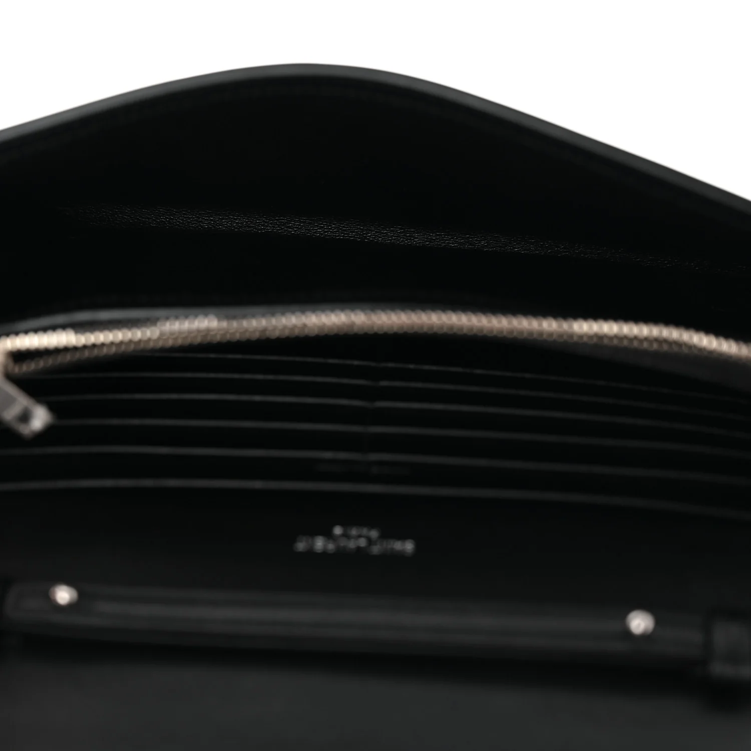 Glazed Calfskin Cassandre Wallet On Chain WOC Black