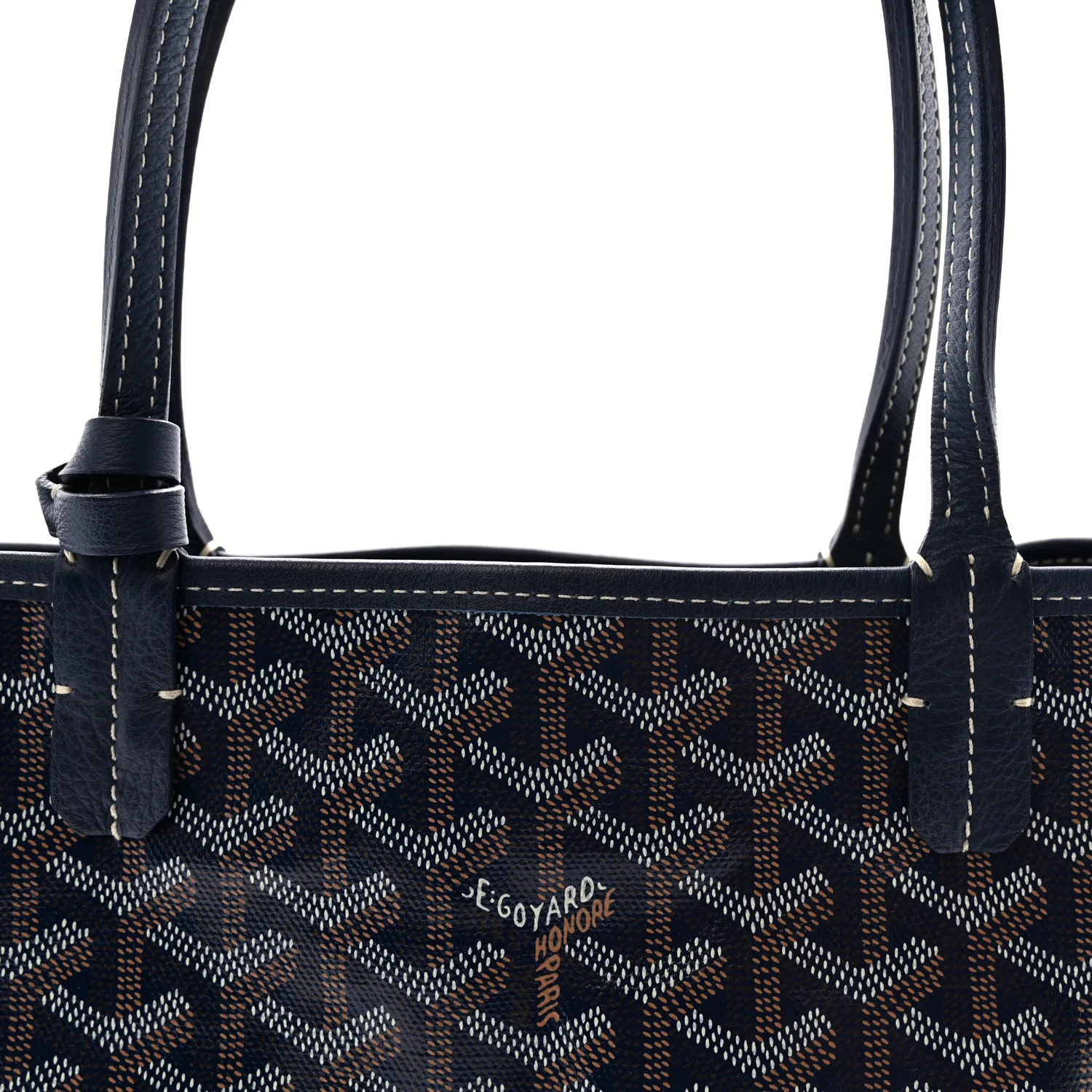 Goyardine Reversible Mini Anjou Navy