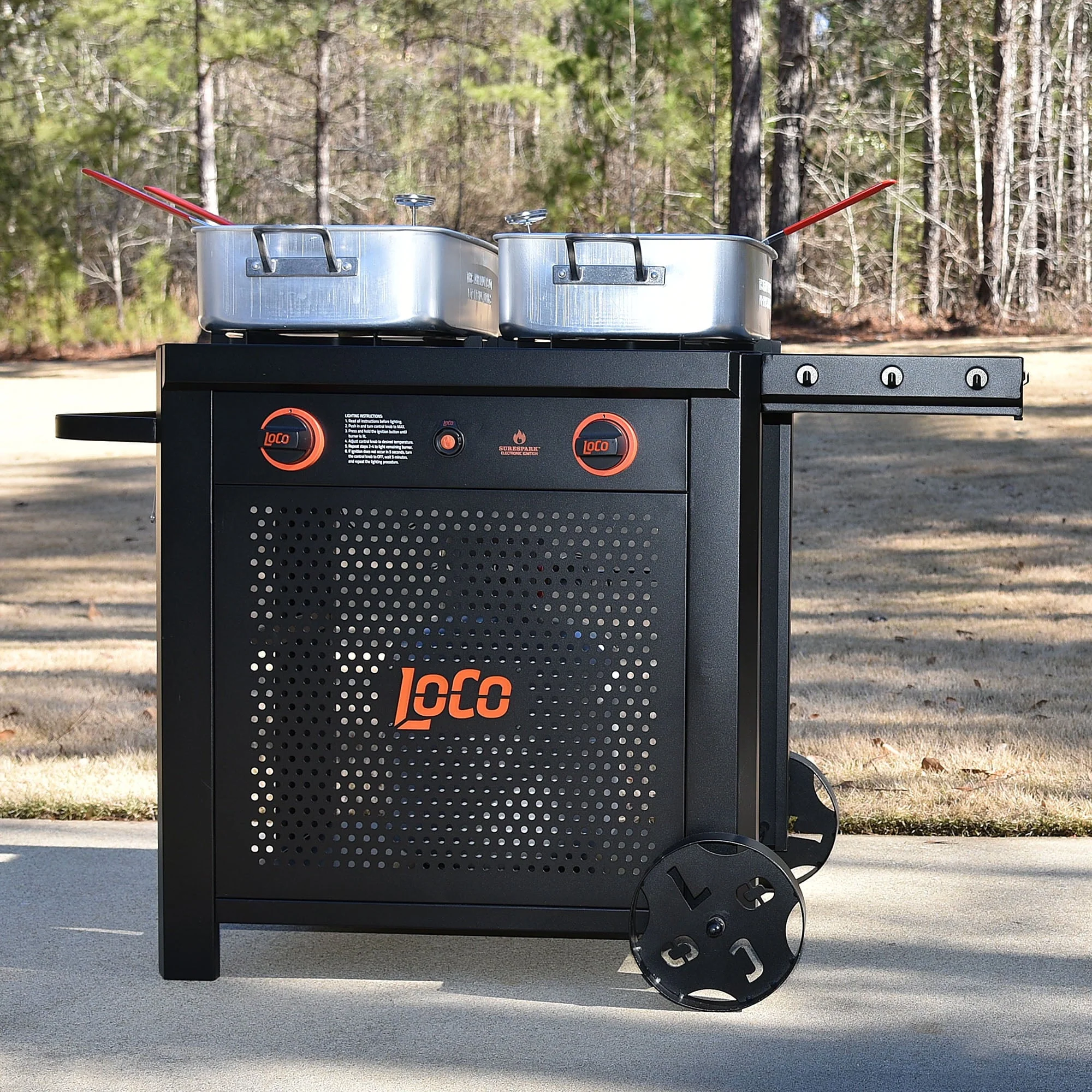 Loco Cookers Propane Dual Burner Fry Cart