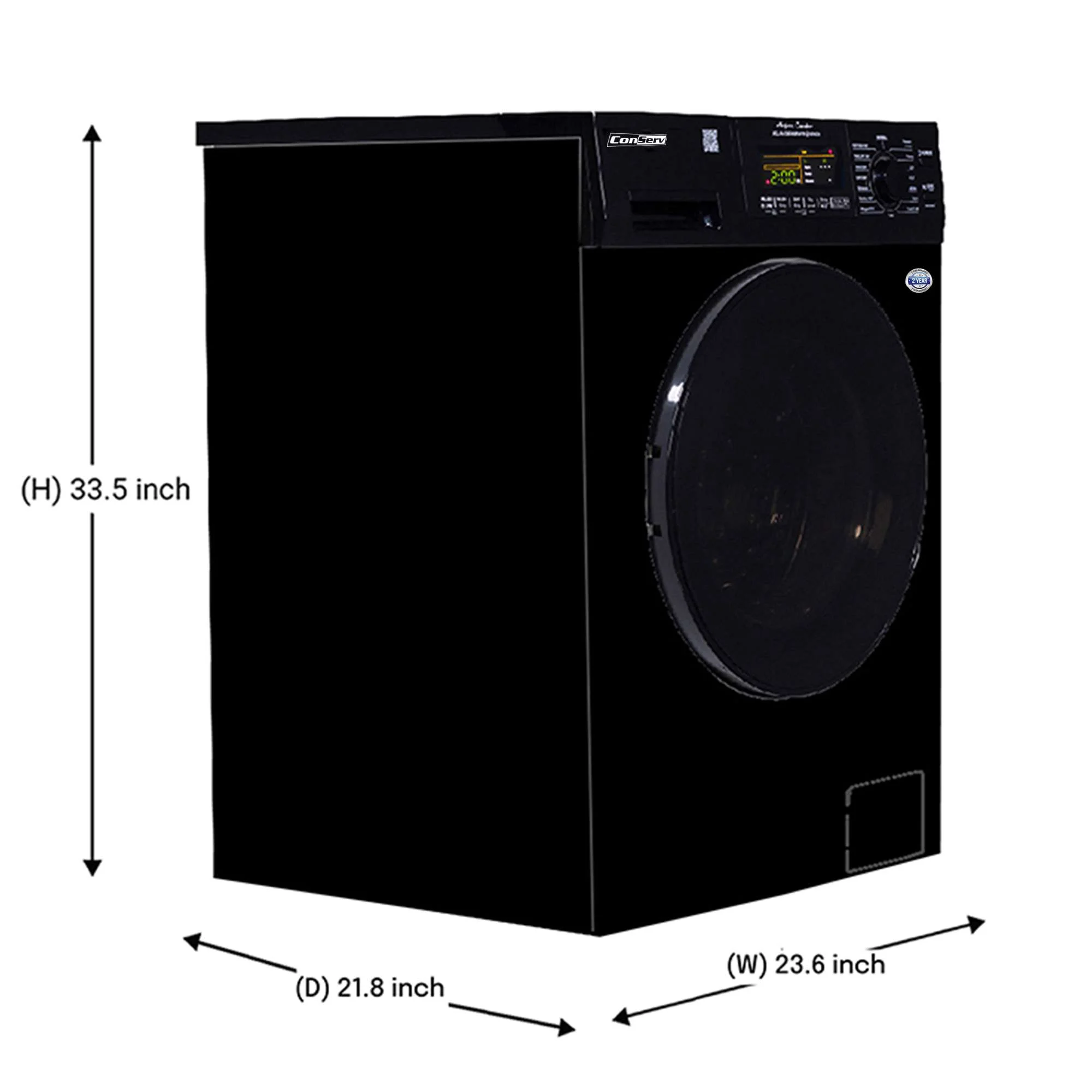 15 lbs Compact Combo Sani Washer Vented/Ventless Dryer with Pet Cycle in White(White) - Image 7