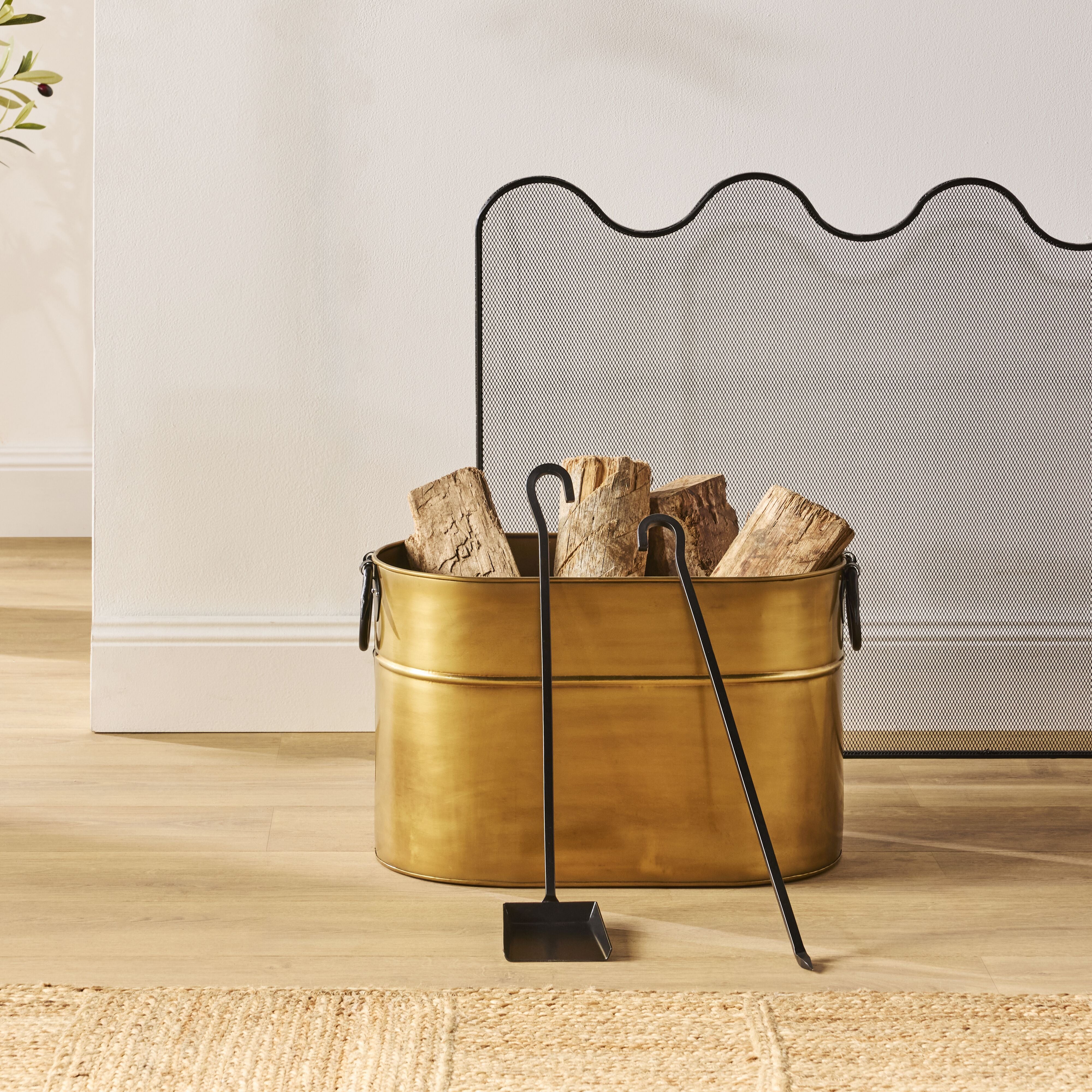 Fire Pit Shovel & Poker Set Black
