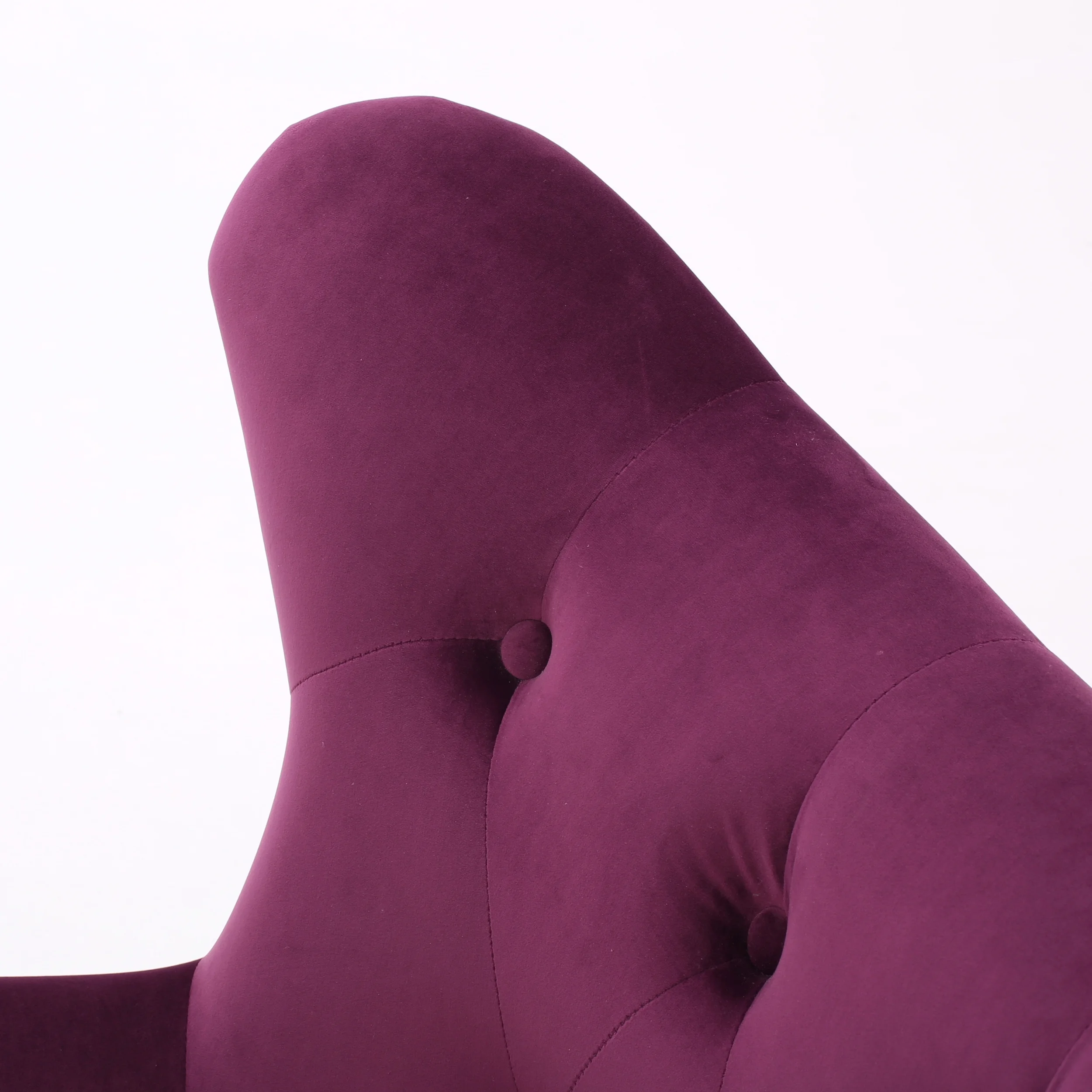Noble House Simon Velvet Wingback Chair, Purple