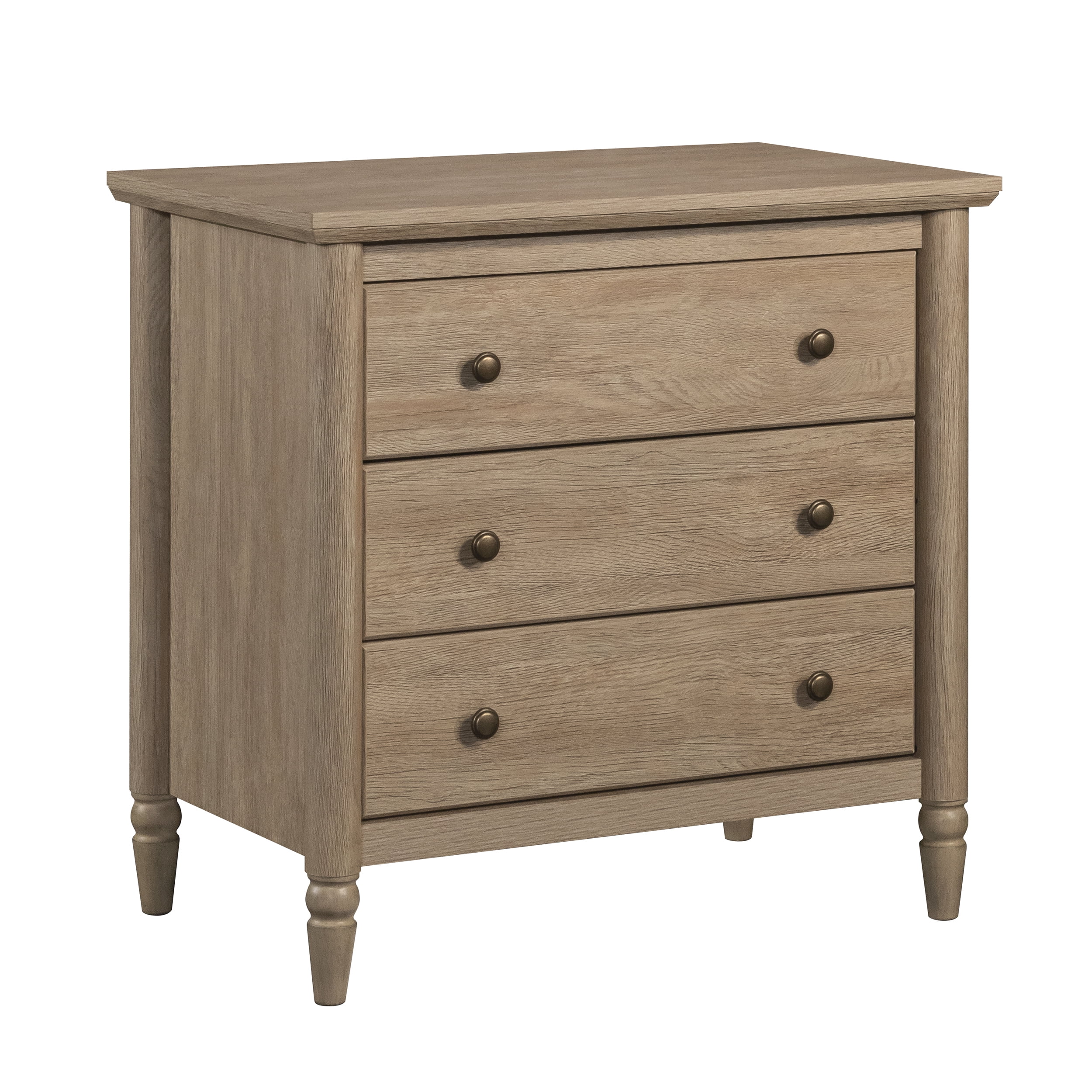 Monroe 3 Drawer Nightstand with USB, Brushed Oak Finish(Single) - Image 3