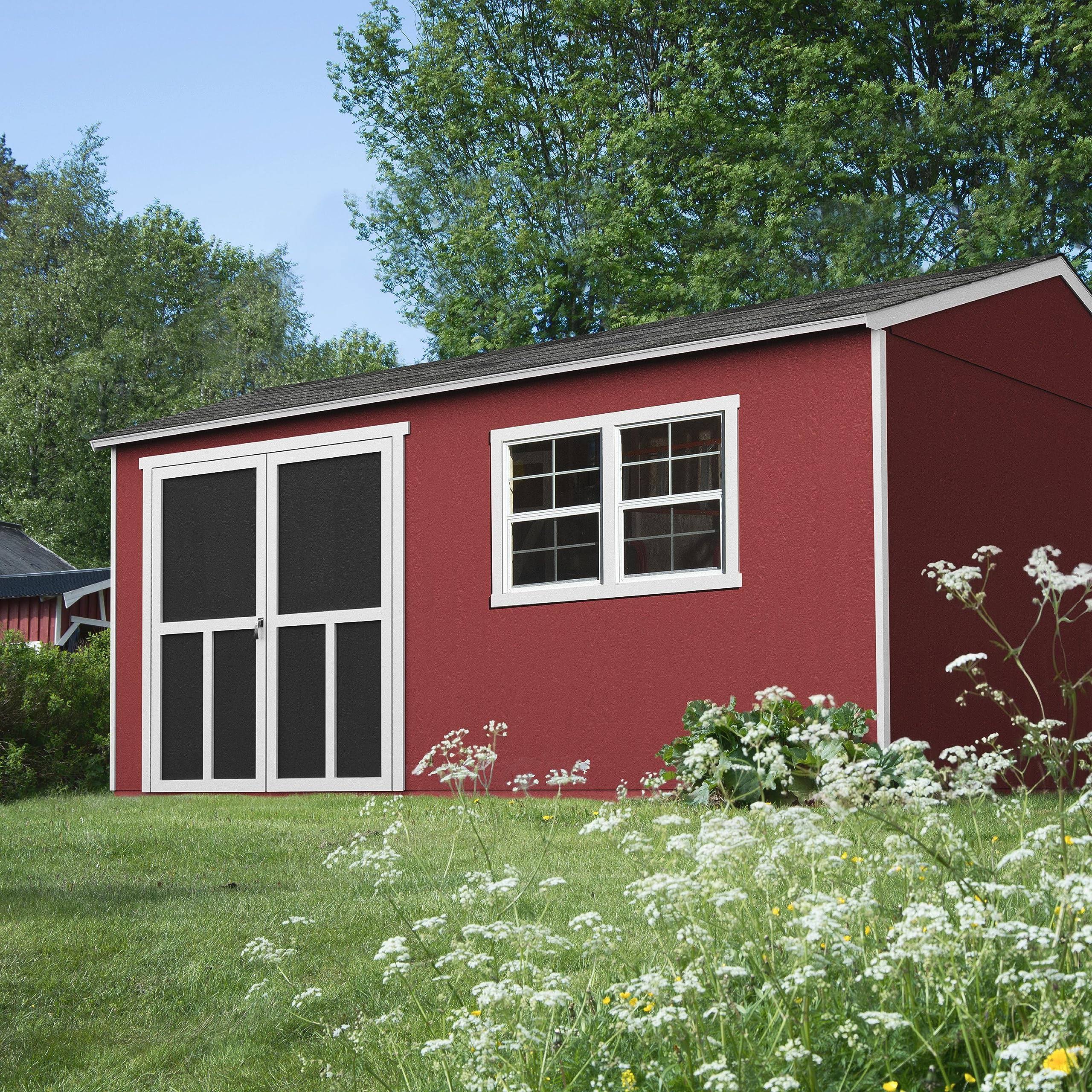 Astoria 12 ft. W x 20 ft. D Wood Storage Shed with Floor Handy Home