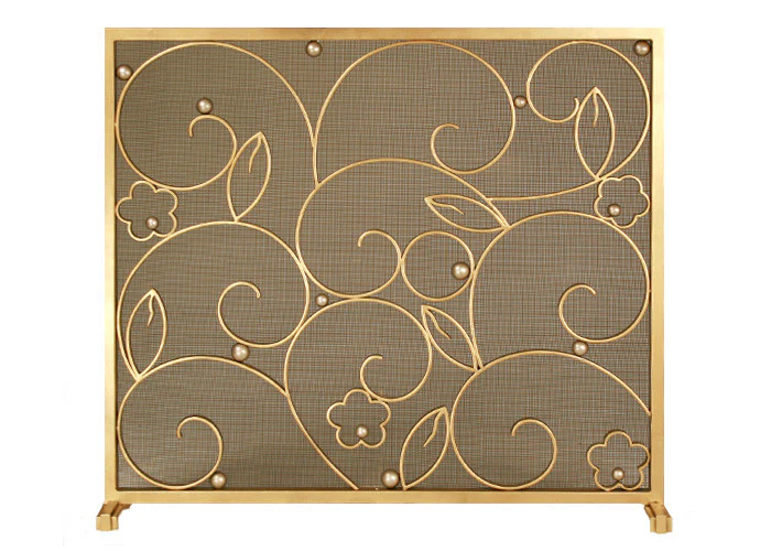 Edgar Brandt Salon Fireplace Screen Door - TA Screen Specialist, Inc.