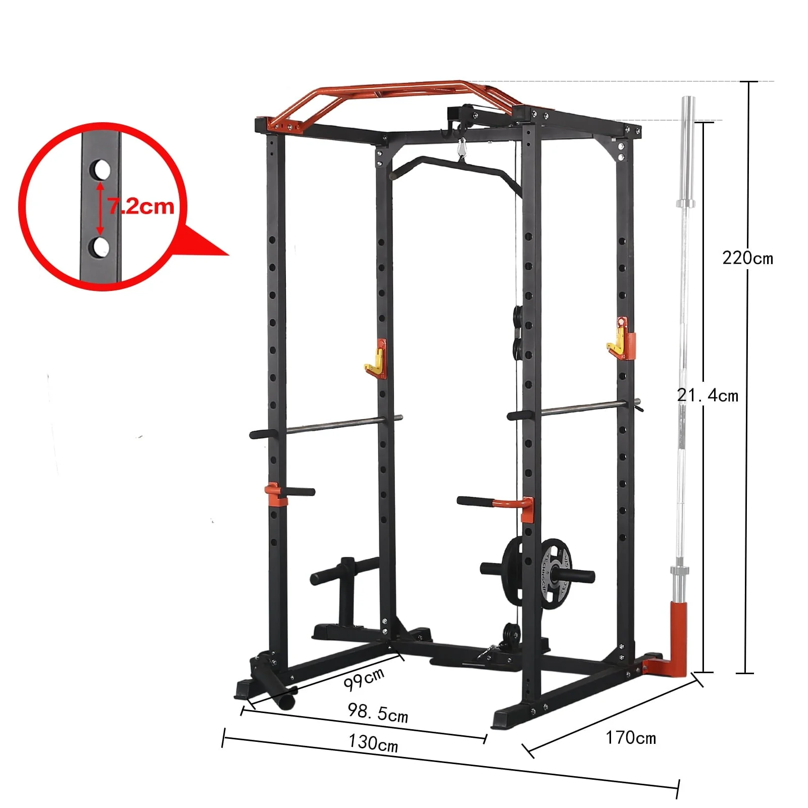Best Multifunctional Barbell Rack 1400 lb Capacity Barbell Weight Rack Home Gym Fitness Adjustable Squat Rack Weight Lifting Bench Press Push - Ups