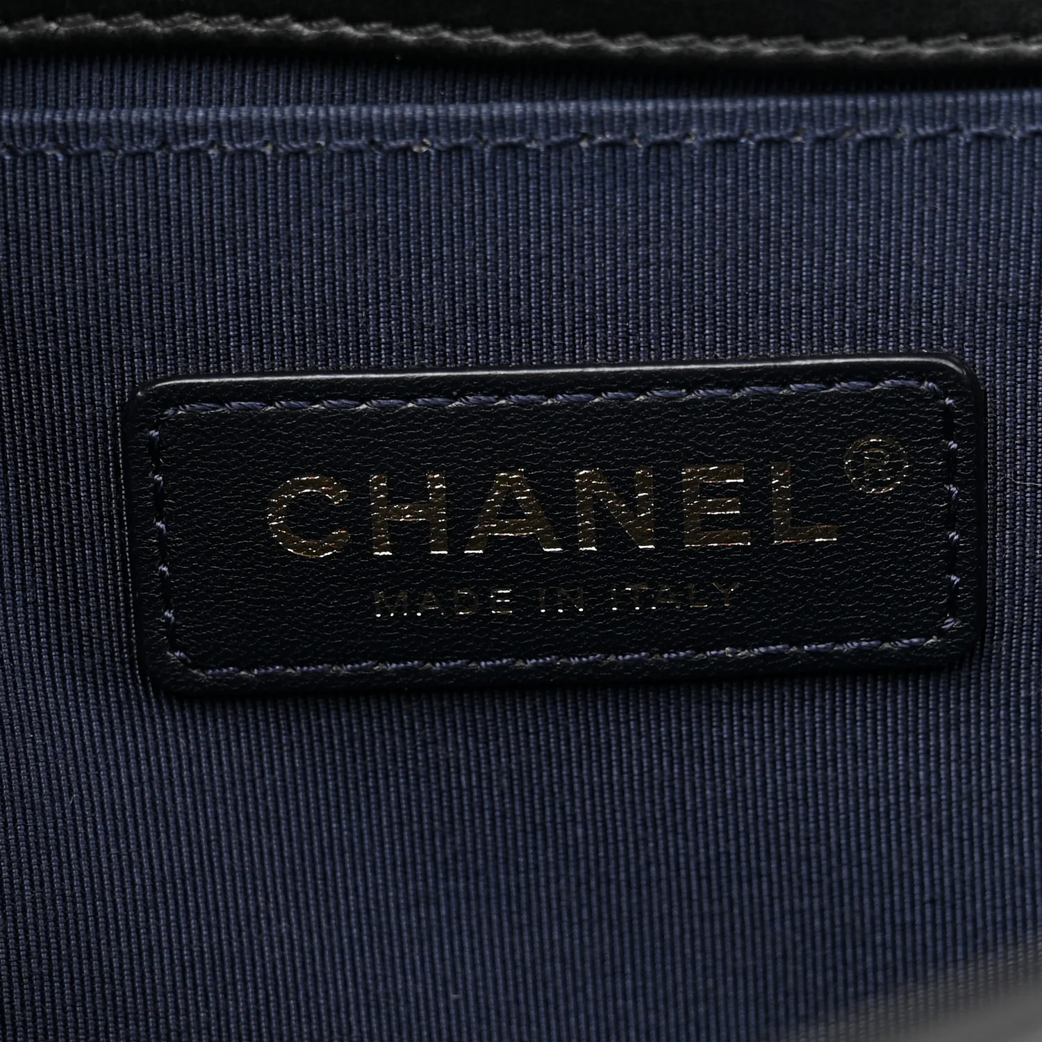 Lambskin Chevron Quilted Medium Boy Flap Black