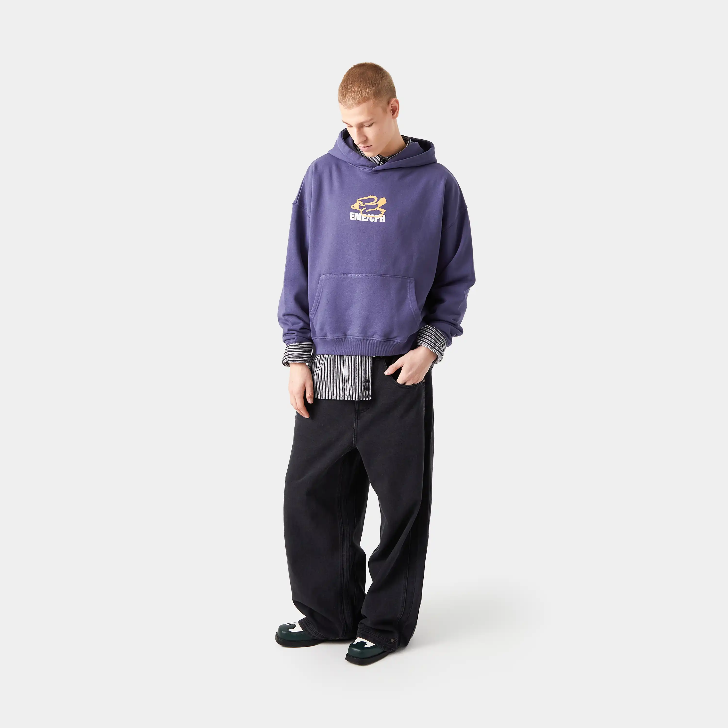 Due Navy Oversized Hoodie