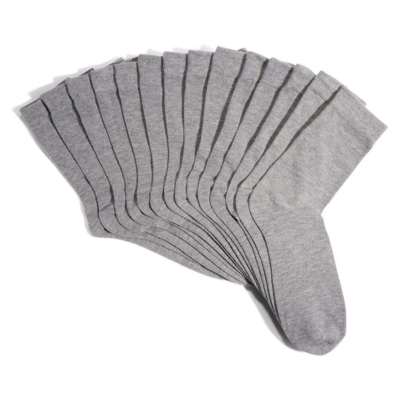 Lot 7 paires chaussettes tige longue coton et polyester - 3 coloris