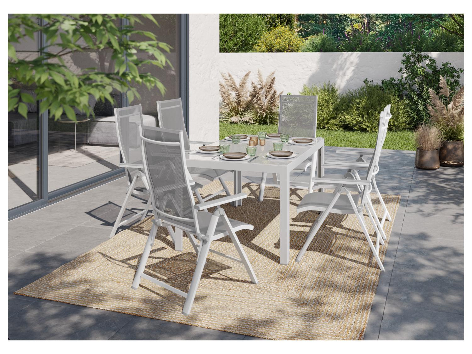 LIVARNO home Table de jardin + Lot de 6 fauteuils Houston
