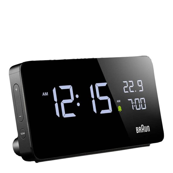 Vekkerklokke digital 14 cm svart