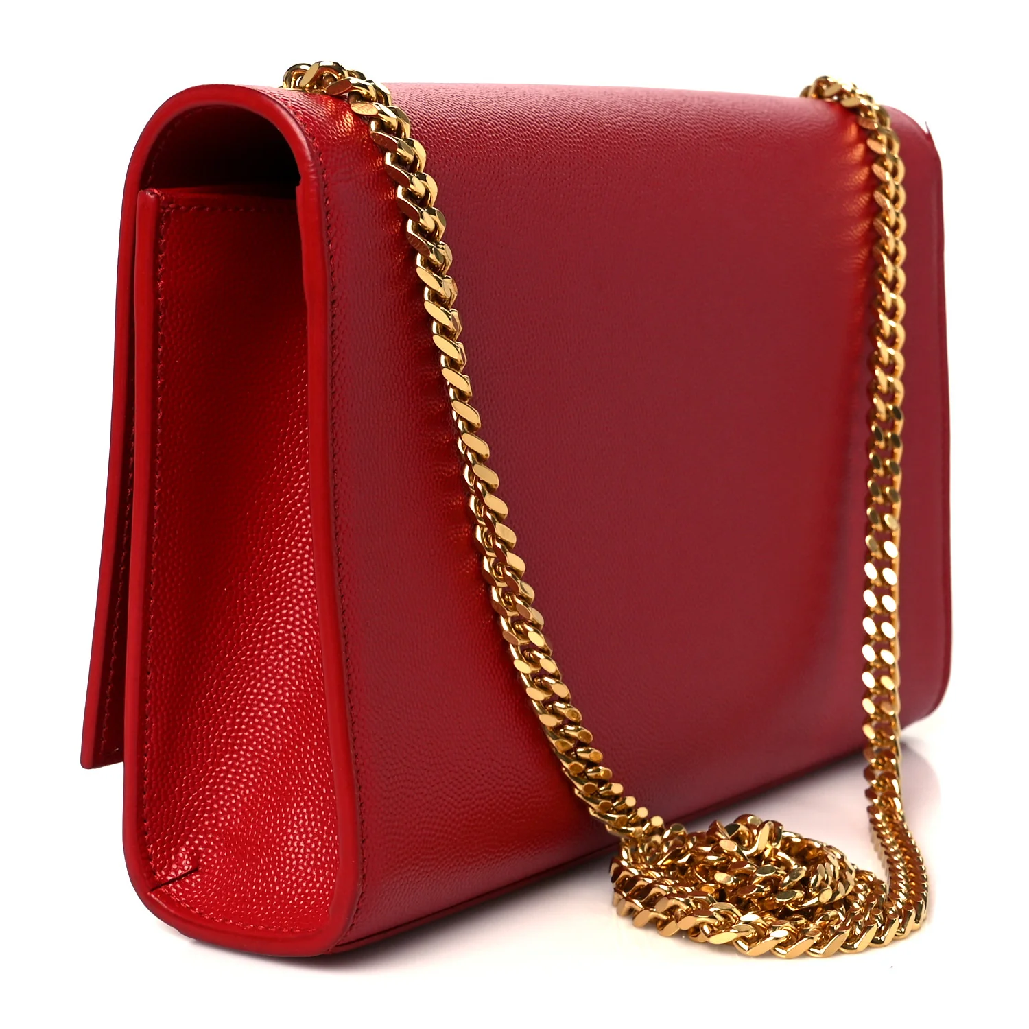 Grain De Poudre Medium Monogram Kate Satchel Red