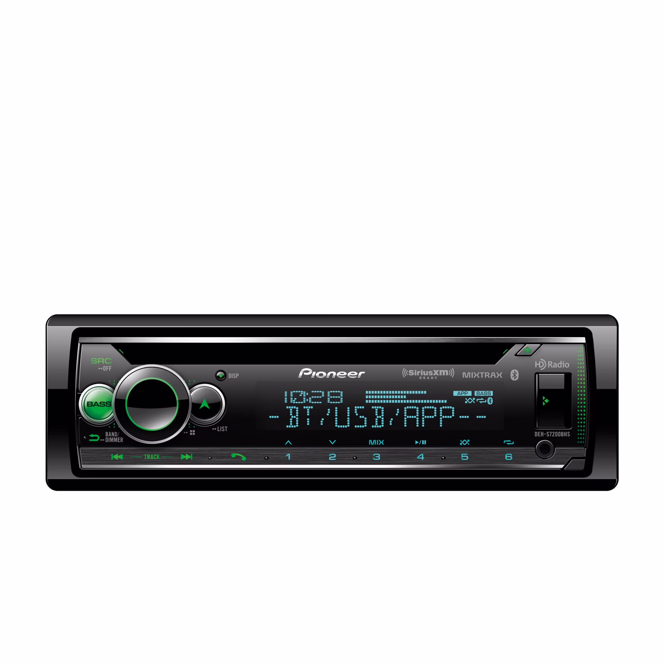 DEH-S7200BHS CD Audio Receiver with Enhanced Audio Functions, Smart Sync App Compati