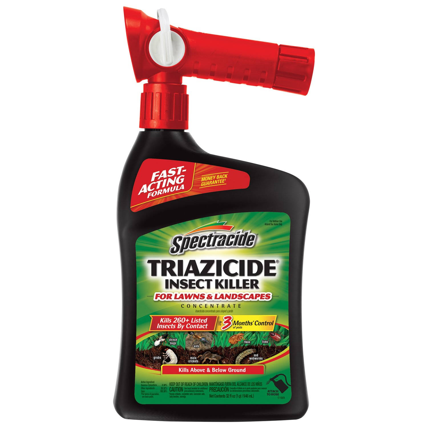 Spectrum Brands Pet Home & Garden 95830 Triazicide Insect Killer for Lawns & landscapes Concentrate Ready-to-Spray, 32-o