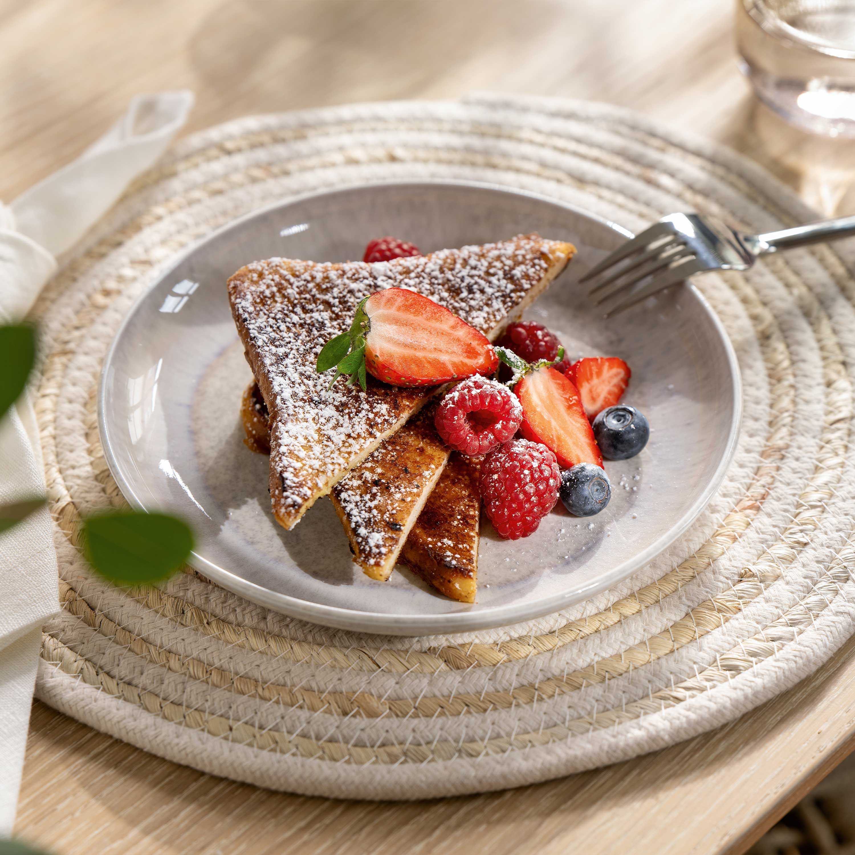 Perlemor Plate - Beige, 8'', Premium Porcelain
