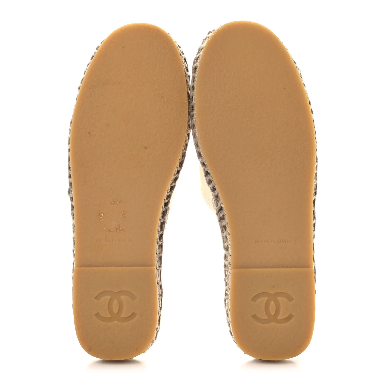 Denim CC Espadrille Mules 38  White Black