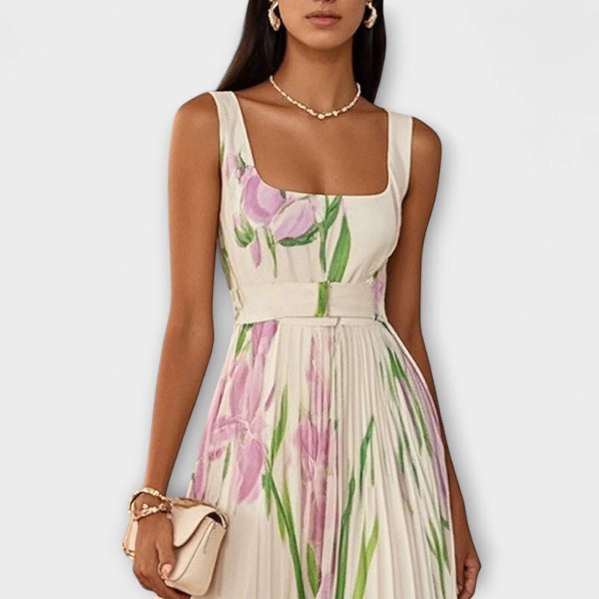 Robe longue fluide en chiffon
