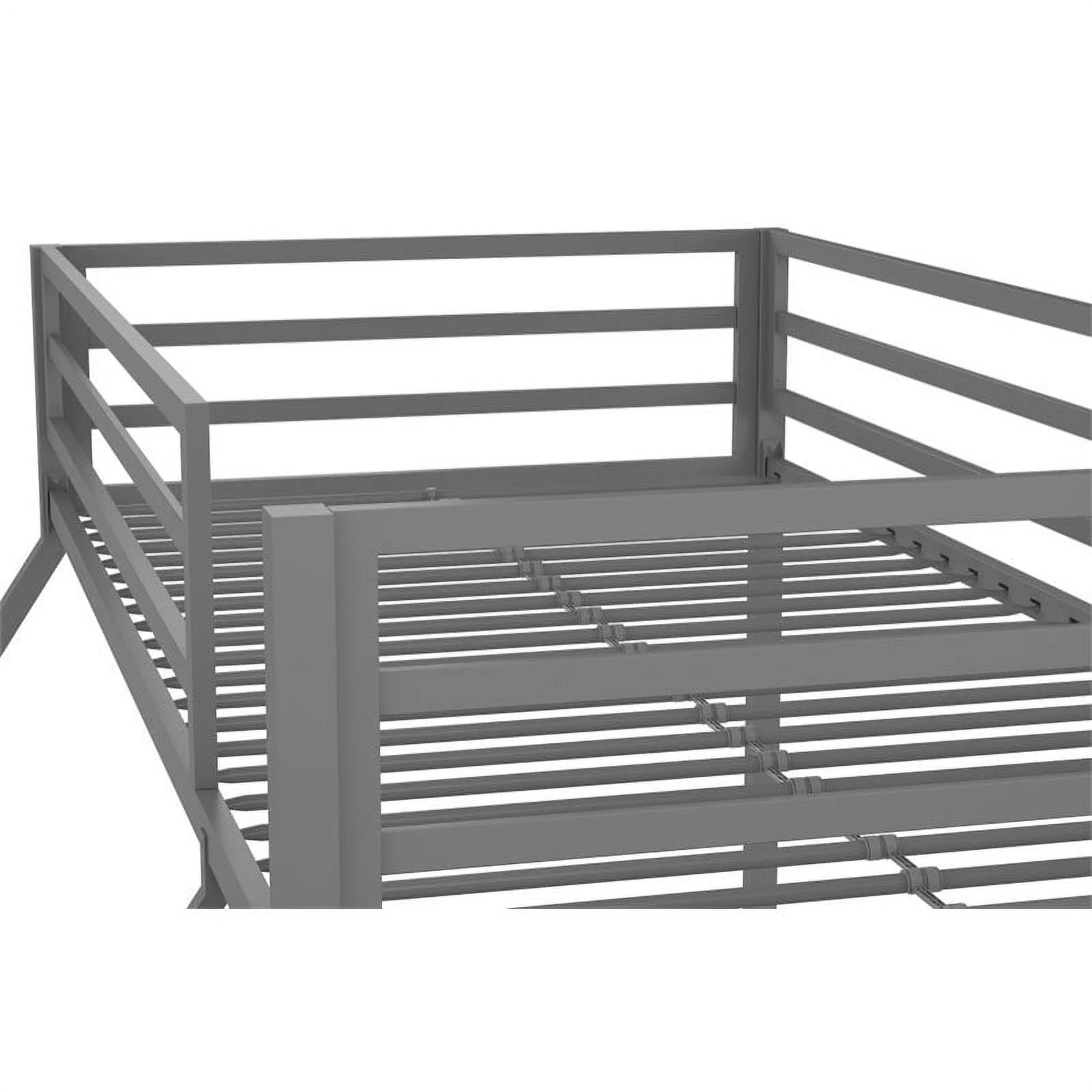 Teen Charlie Twin Over Full Metal Bunk Bed, Gray Image 9