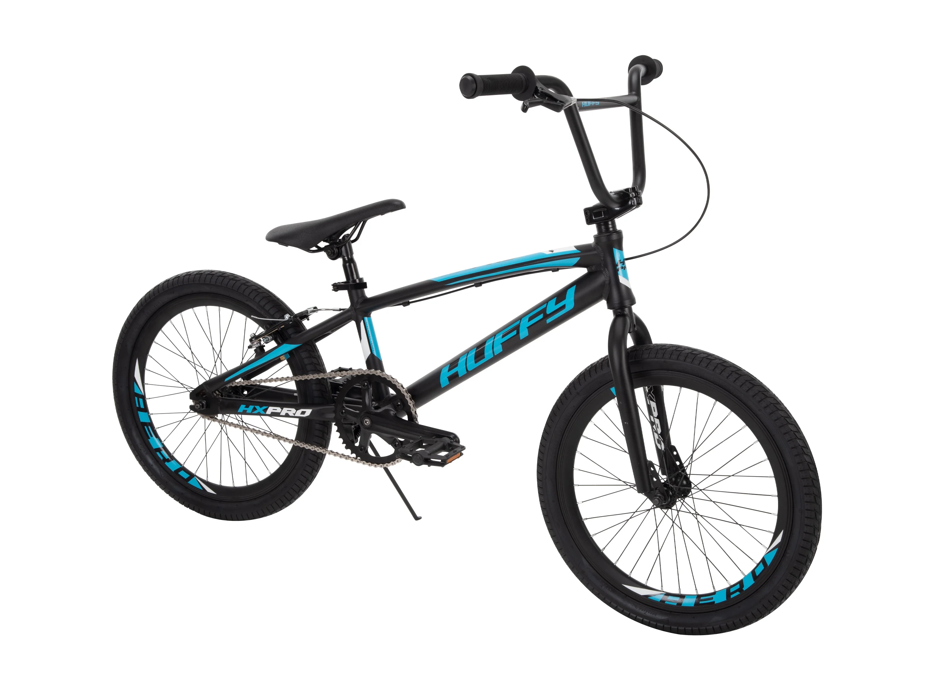 20-inch BMX Bikes HX-Pro Bike, Black with Teal, Aluminum Frame - Image 2