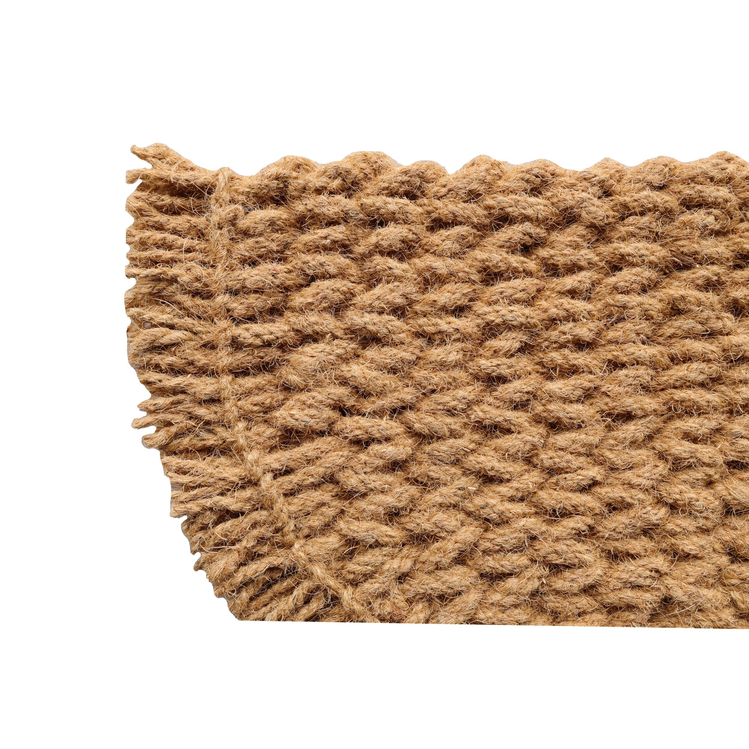 Half Moon Fringed Coir Doormat 75cm