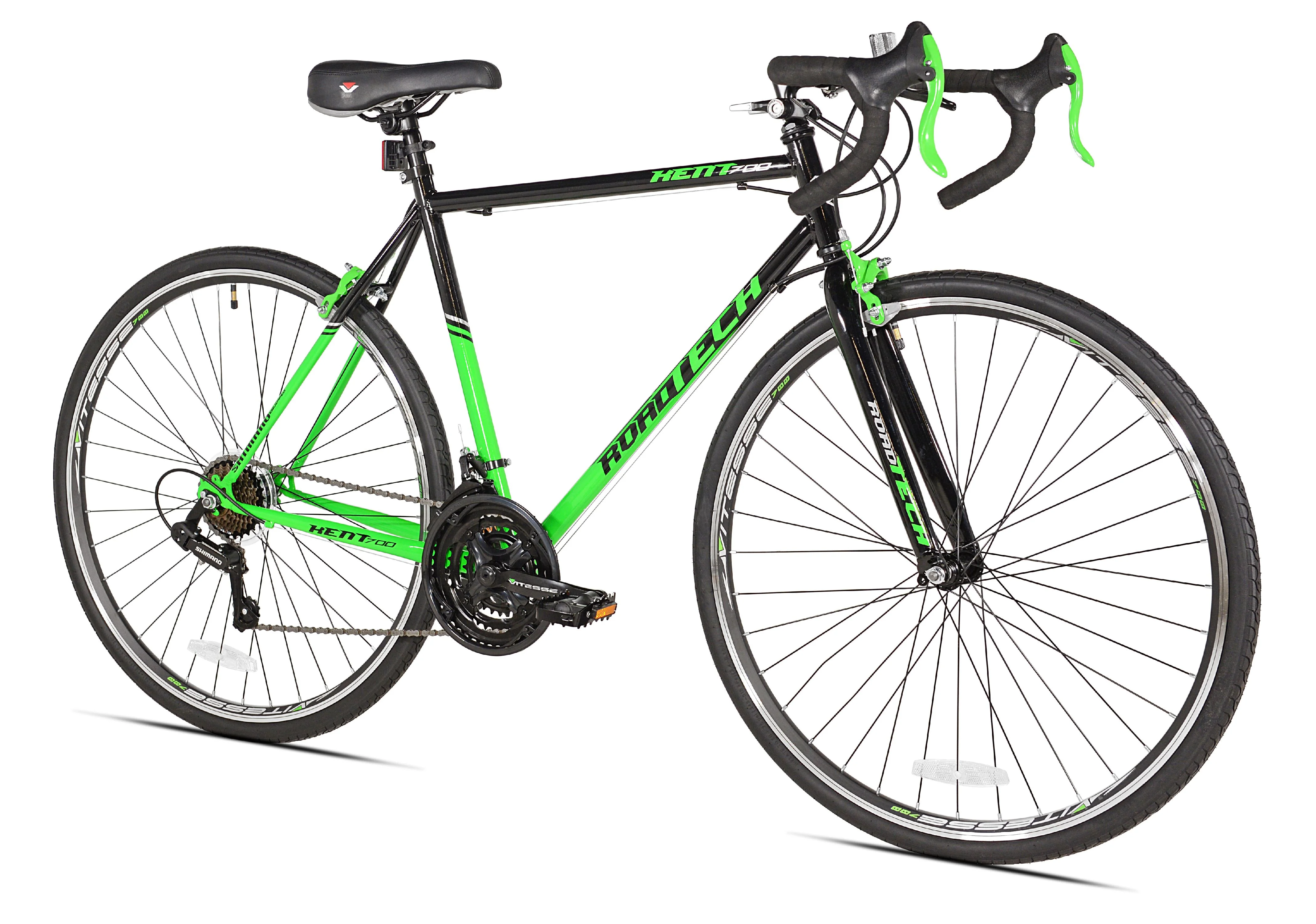 700c Roadtech Men'S Bike, Black/Green