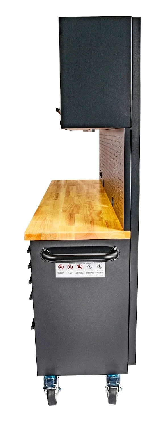 81453 72 in. Rolling Tool Cabinet Black Powder-Coated Steel Includes: (15) - Image 4