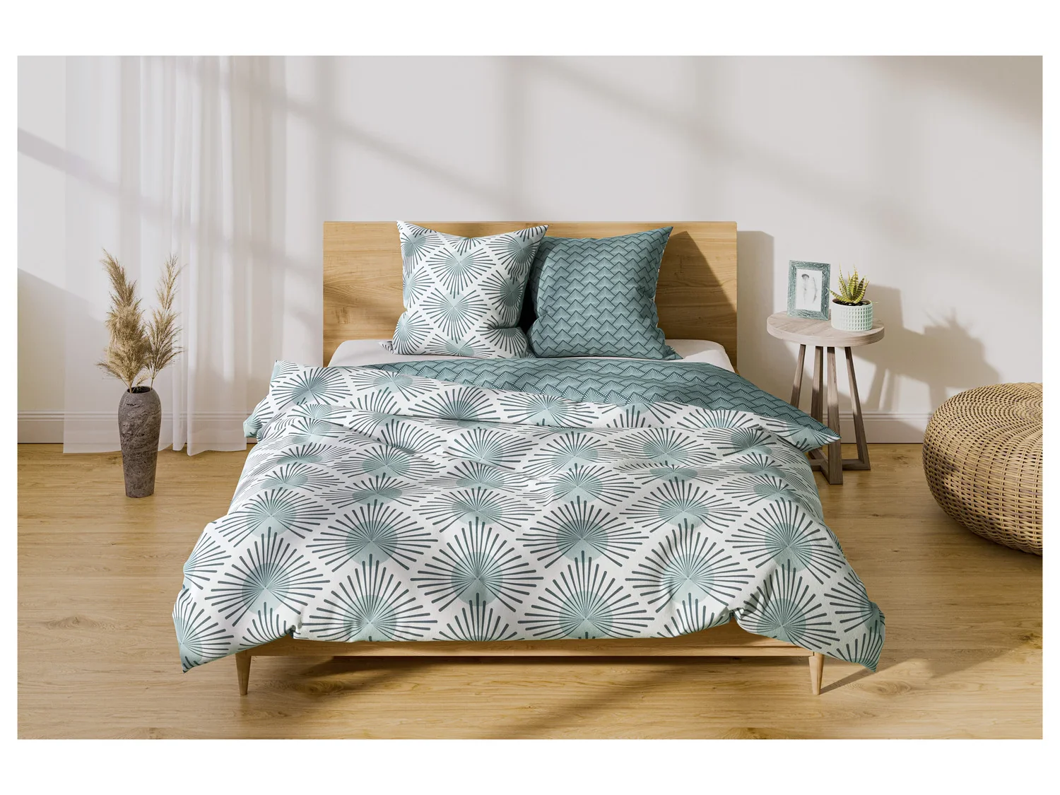 LIVARNO home Linge de lit en satin rversible, 240 x 220 cm