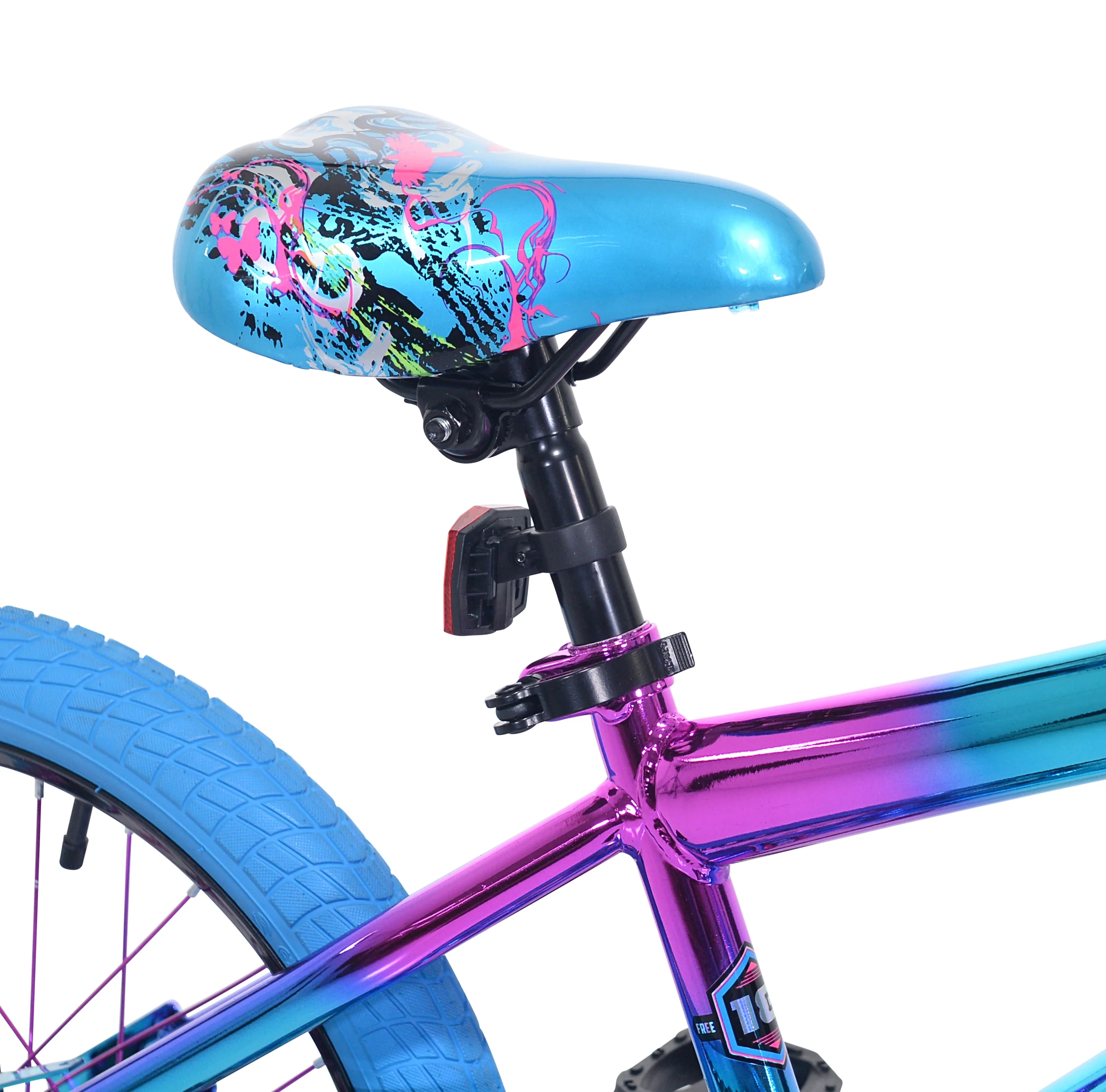 18" Illusion Child Bicycle, 18" Wheels, Child Ages 6-12 Years, Blue/Purple - Image 5