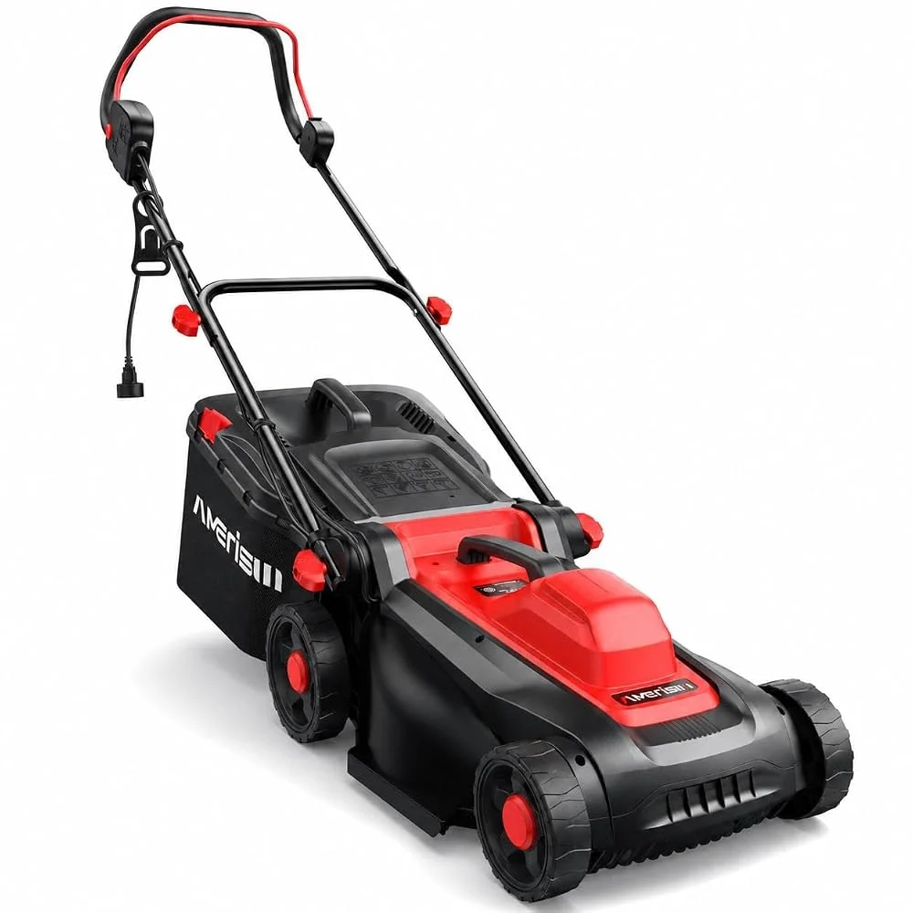 AMERISUN 14-Inch Electric Lawn Mower, 12.5 Amp 1500W Corded Push Mower