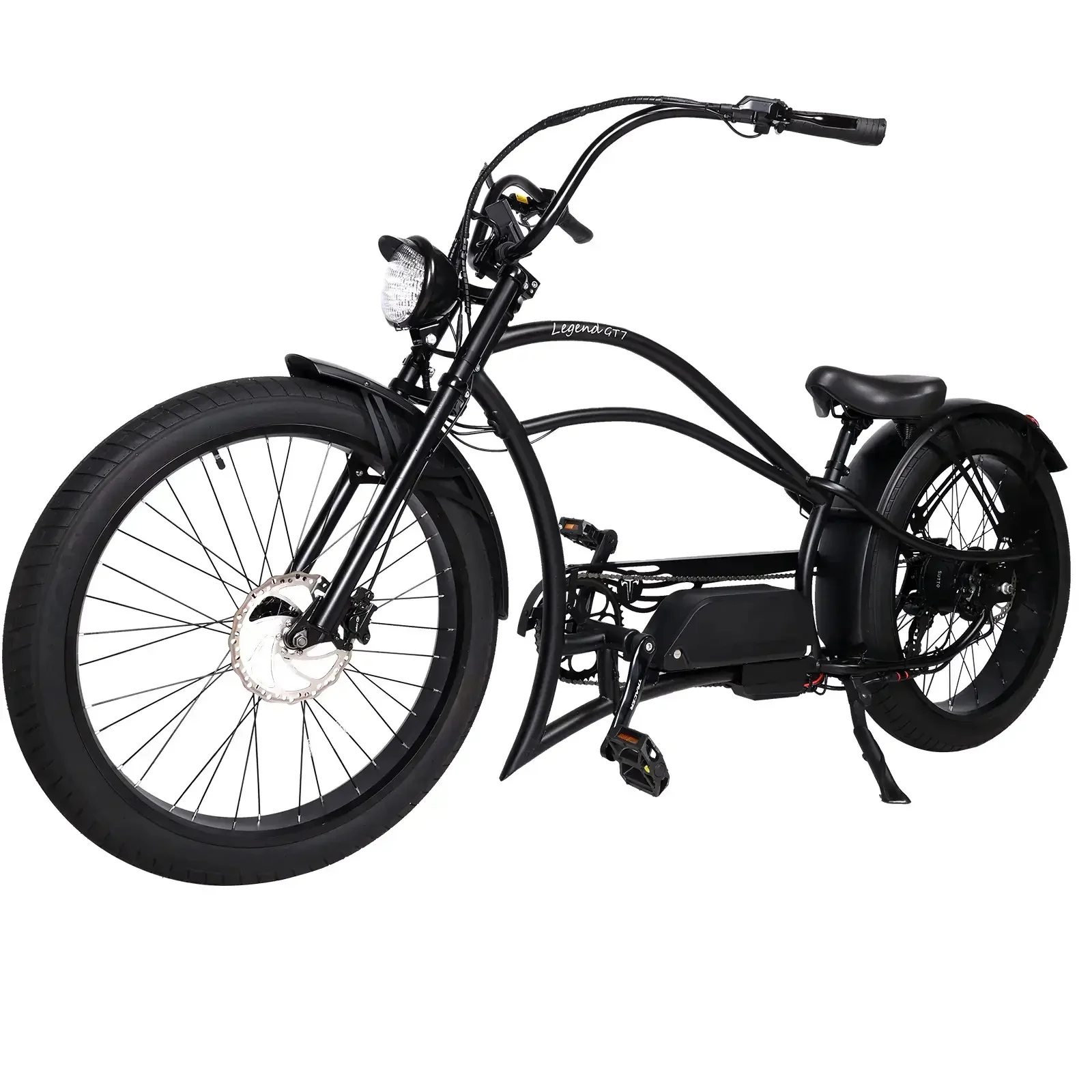 Legend GT7 Cruiser Chopper E-bike, 1000W Motor, 7 Speed, Disc Brake, for Men, Matte Black - Image 6