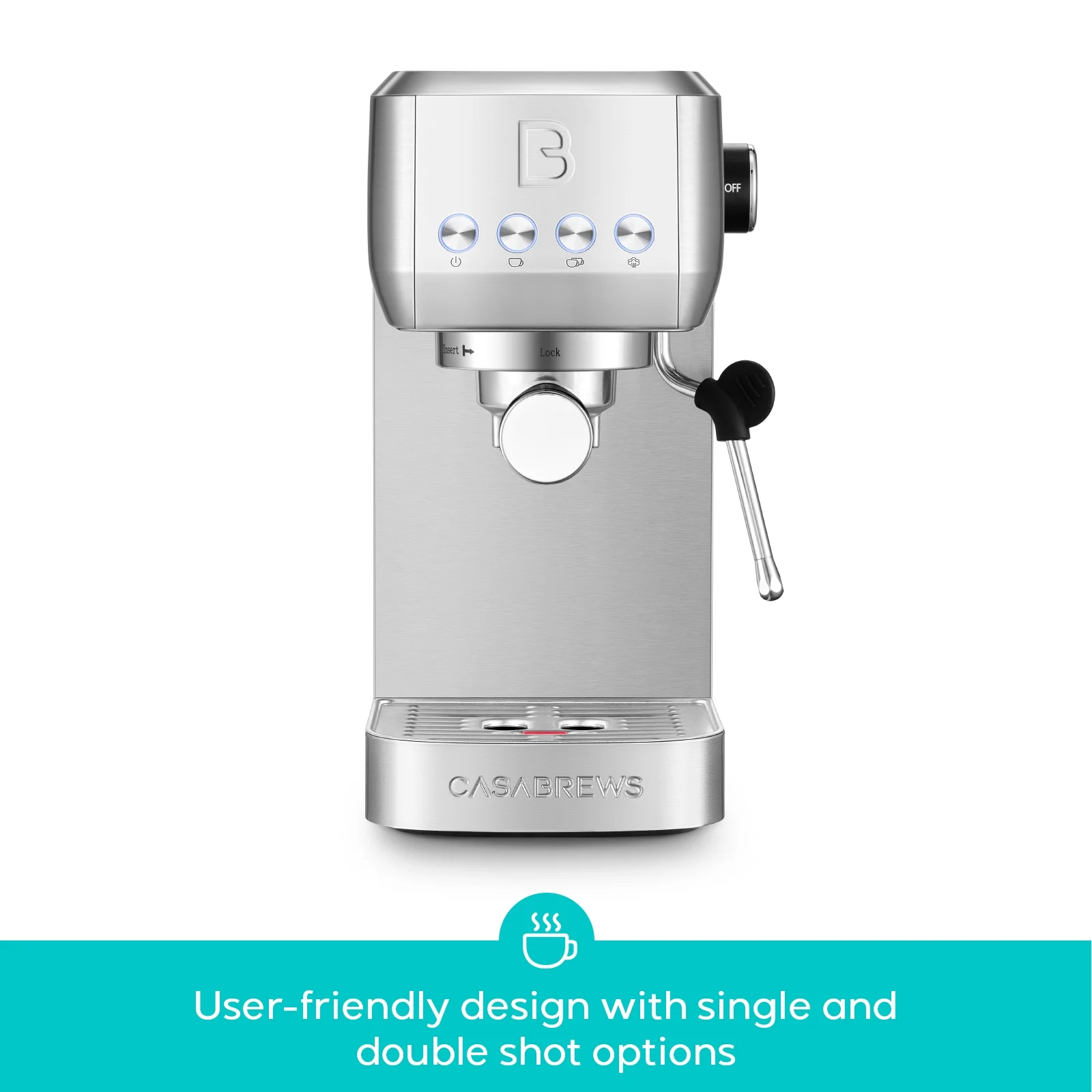 3700 Essential 20-Bar Espresso Machine and Coffee Maker, Stainless Steel(Silver) - Image 8