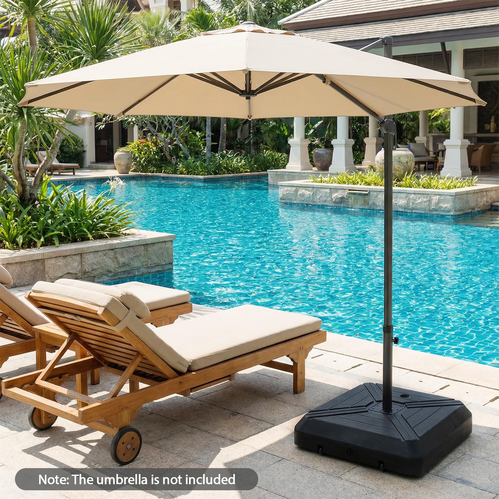 Tangkula 345 LBS Cantilever Umbrella Base with Wheels