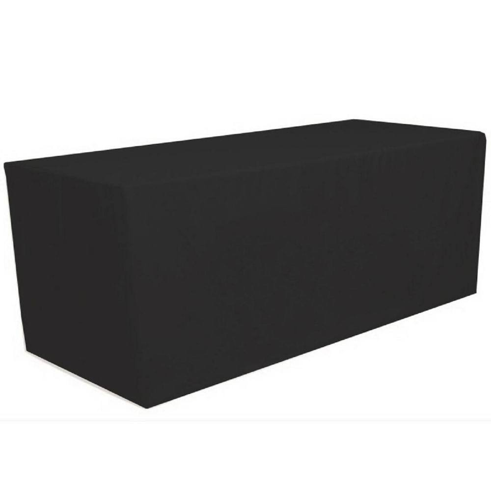 GW Linens Black 4' ft.x 2' ft. Fitted Polyester Tablecloth Table Cover