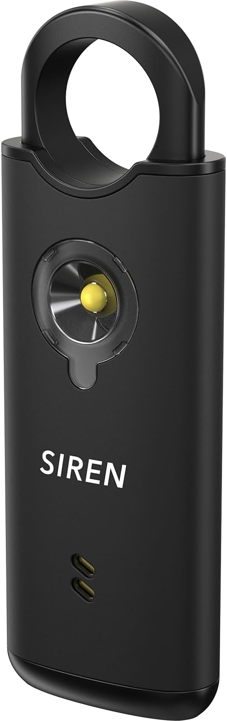 Personal Safety Alarm by Silent Beacon – 135dB Siren, Flashing Light, Pull & Vibration Activation, USB-C Rechargeable Keychain, Panic Button for Women, Seniors, Students, Lone Workers, and Travelers