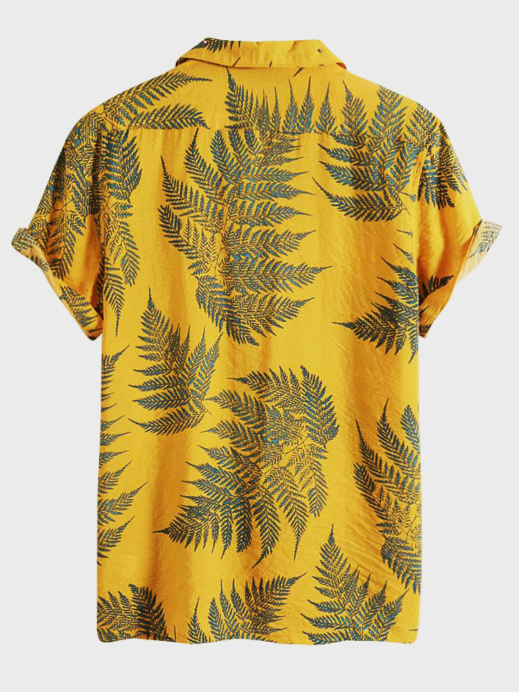 T-shirts et shorts de bain imprimés de plantes tropicales